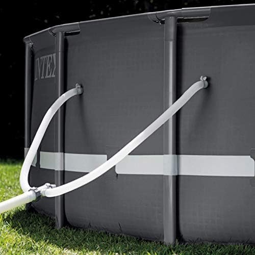 Intex Ultra XTR Frame 14′ x 42″ Round Above Ground Outdoor Swimming Pool Set with Sand Filter Pump, Ladder, Ground Cloth, and Pool Cover