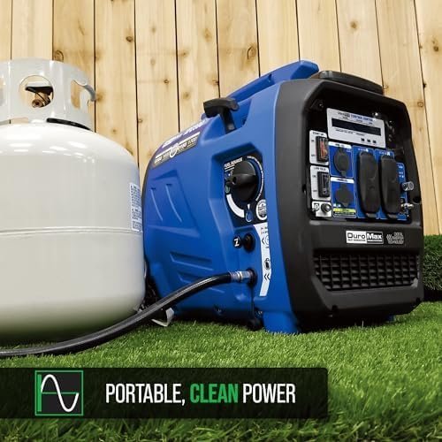 DuroMax XP2300iH 2,300-Watt Dual Fuel Portable Digital Inverter Generator – Gas & Propane, RV & Emergency Ready