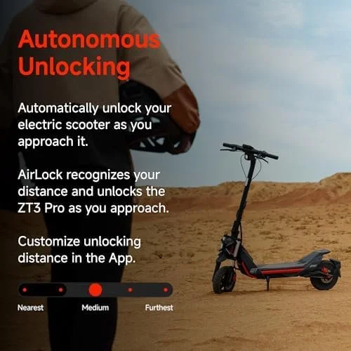 Segway ZT3 Pro Electric Scooter, Up to 24.9 MPH, 43.5-Mile Range, Dual Suspension, Flash Charge, 1600W Peak Motor, Off-Road Scooter for Adults UL Certified (UL2272/2271)