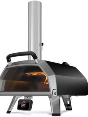 Ooni Karu 2 Pro Multi-Fuel Pizza Oven – Wood and Gas Outdoor Pizza Oven with Pizza Stone & Integrated Thermometer, Pizza Oven Outdoor, Dual Fuel 16 Inch Pizza Maker, Outdoor Cooking Grill
