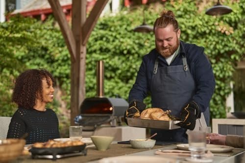 Ooni Karu 2 Pro Multi-Fuel Pizza Oven – Wood and Gas Outdoor Pizza Oven with Pizza Stone & Integrated Thermometer, Pizza Oven Outdoor, Dual Fuel 16 Inch Pizza Maker, Outdoor Cooking Grill