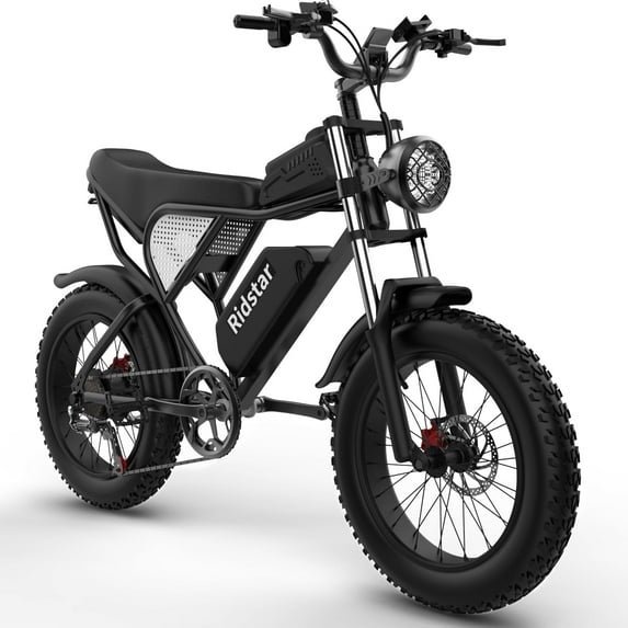 Ridstar Electric Bike for Adults 1500w 33mph,48v 20ah Electric Bicycle,20″ Fat Tire,7-Speed Mountain Bike Ul2849