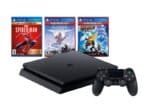Sony Playstation 4 PS4 Slim 1TB (3 Game Bundle: Spiderman 3, Horizon Zero Down, Ratchet and Clank) Console CUH-2115B