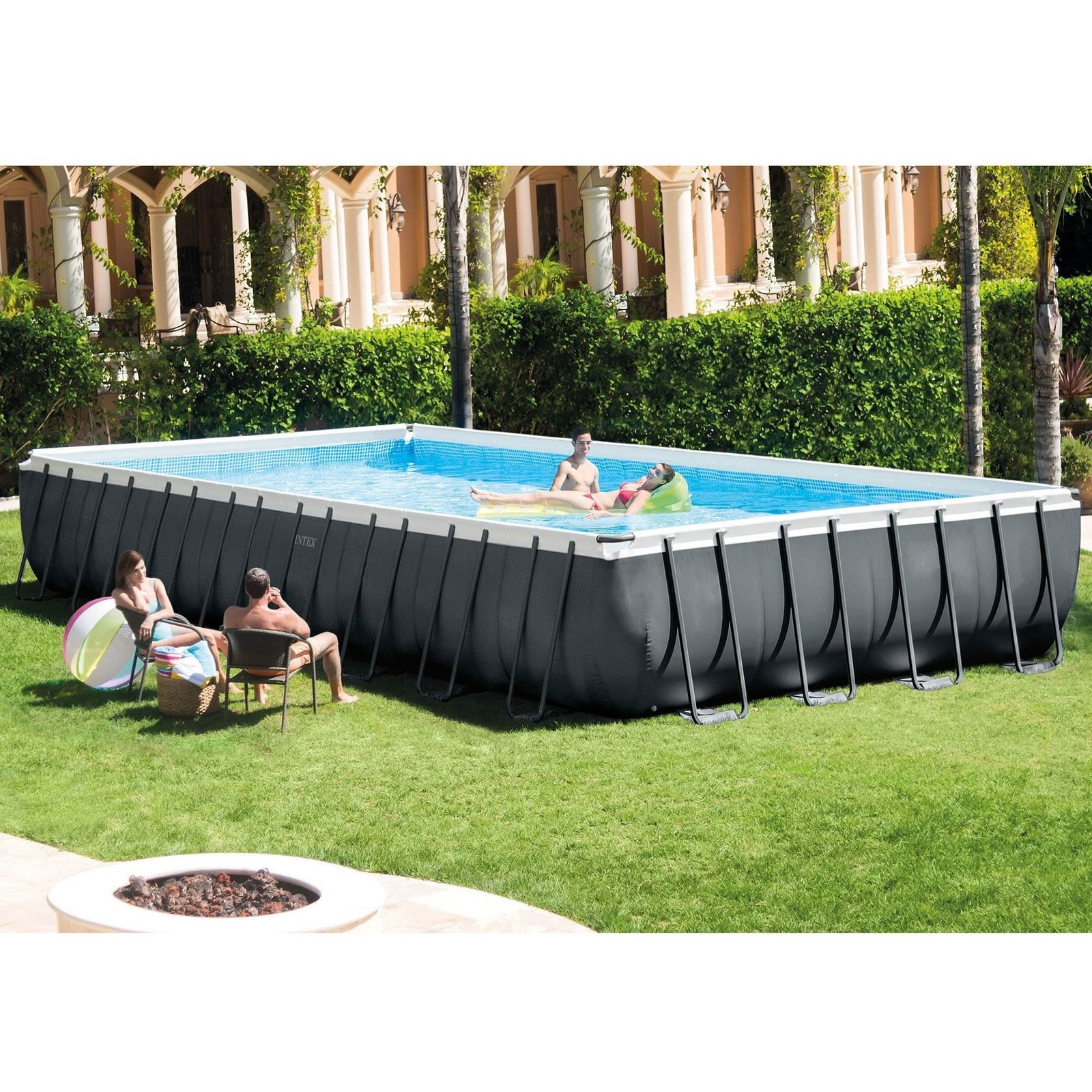 Intex 24′ x 12′ x 52″ Ultra XTR Rectangular Frame Swimming Pool Set + Pump