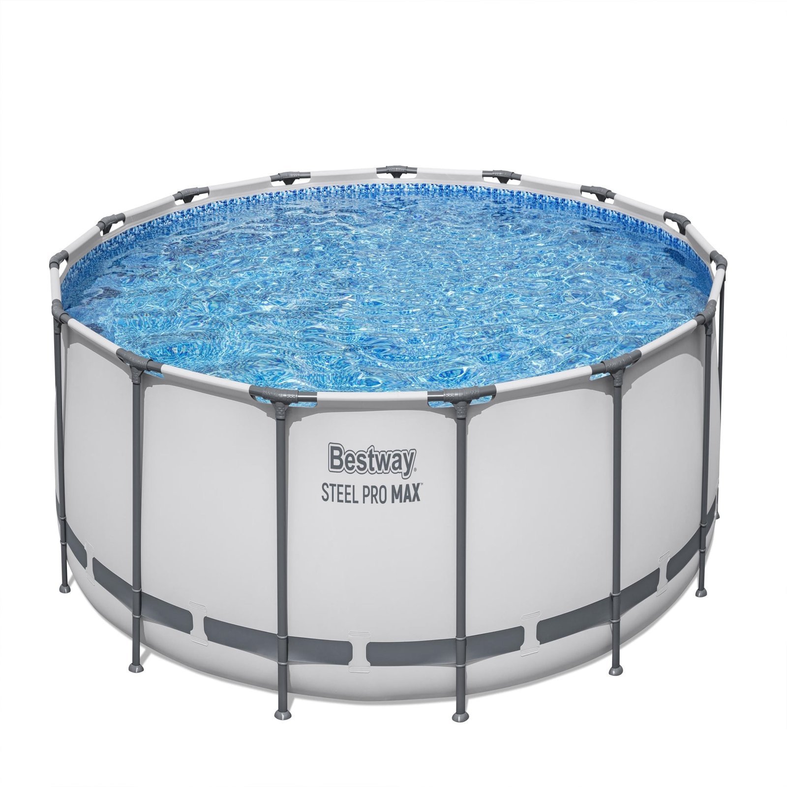 Bestway Steel Pro MAX 10 Foot x 30 Inch Round Metal Frame Above Ground Outdoor Backyard Swimming Pool Set with 330 GPH Filter Pump