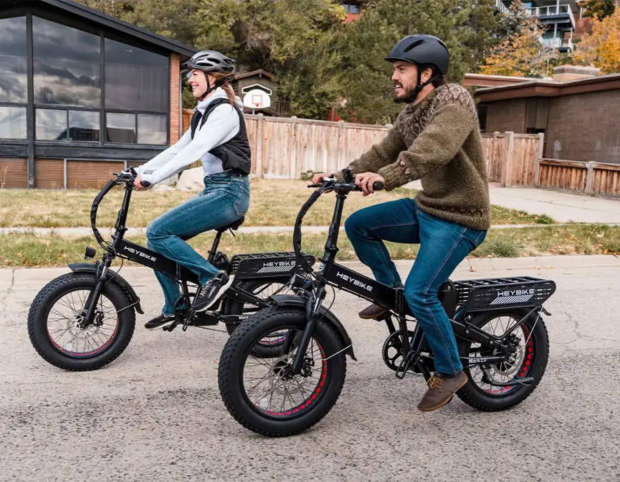 Heybike Fat Tire Mountain Electric Bike, 1200 W, 45 Miles, 1~3 Pedal Assist, Grey