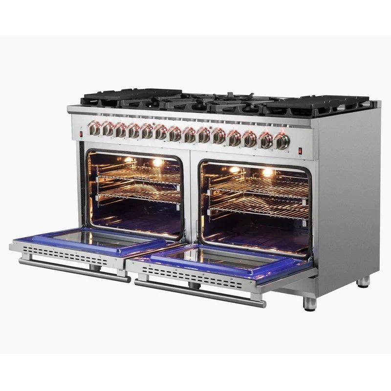 FORNO Massimo 60-Inch Freestanding Dual Fuel Range in Stainless Steel – FFSGS6125-60