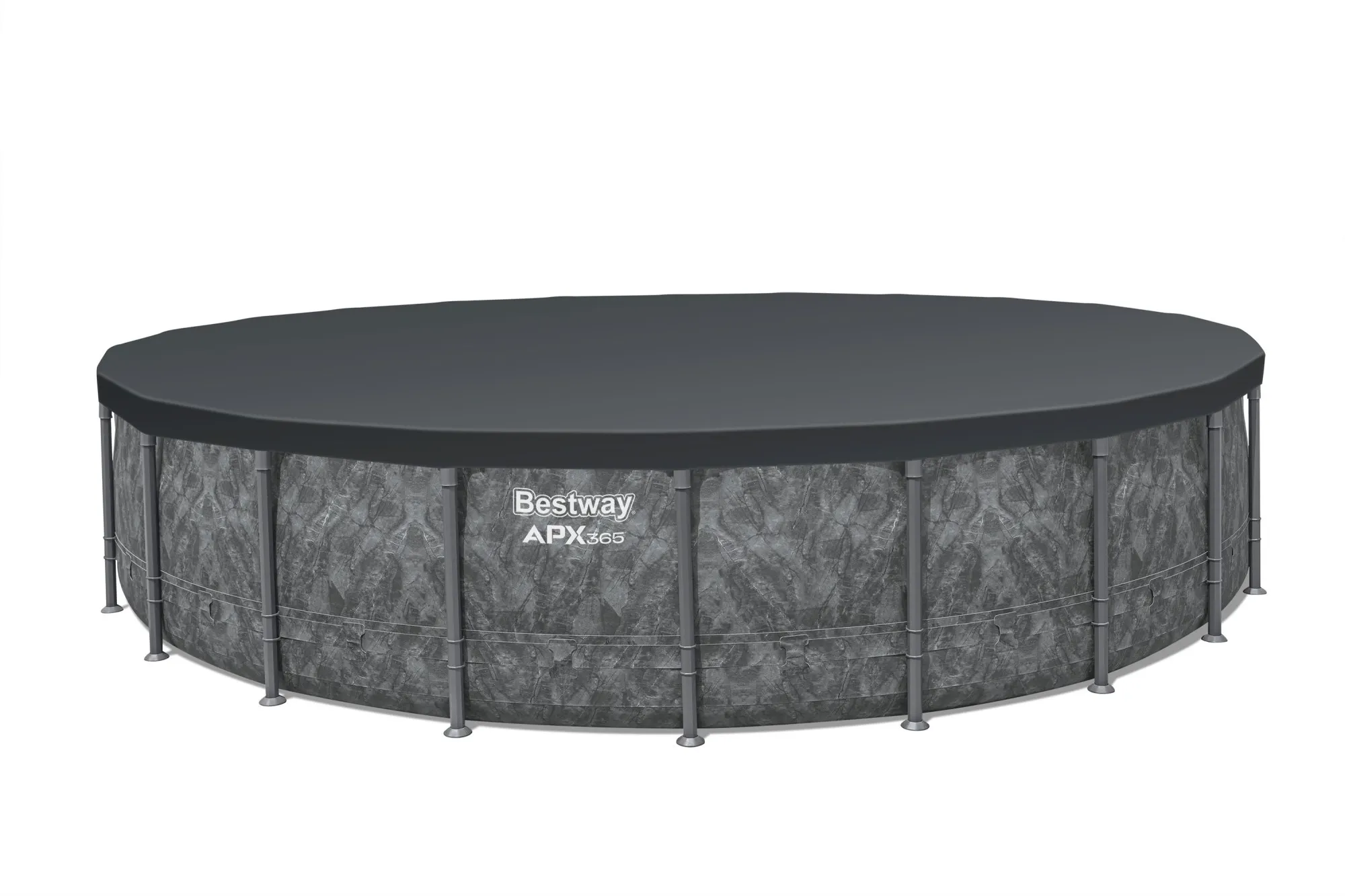 Bestway APX 365 22’x52″ Round Above Ground Swimming Pool Set with Pump and Ladder