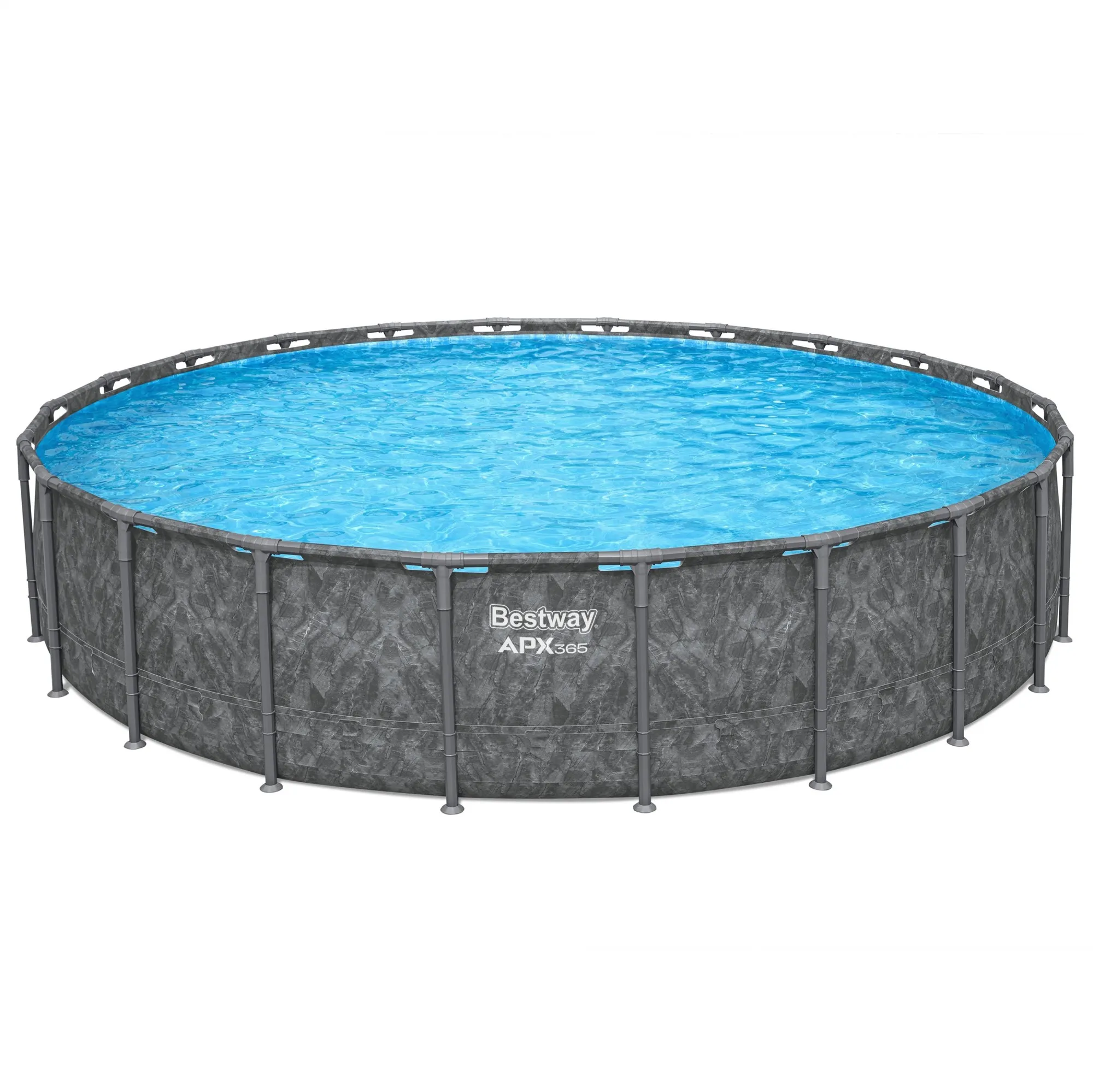 Bestway APX 365 22’x52″ Round Above Ground Swimming Pool Set with Pump and Ladder