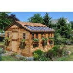 12 ft. W x 12 ft. D Cedar Wood Sunshed Garden Shed