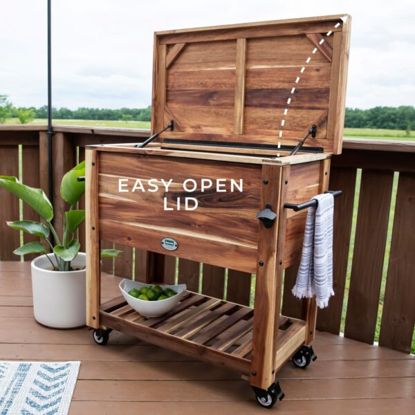 100 Quart Patio Cooler - Acacia