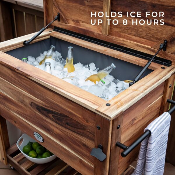 100 Quart Patio Cooler - Acacia