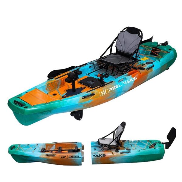 10ft Radar Modular Propeller Drive Pedal Fishing Kayak | 430lbs Capacity | 2 Piece