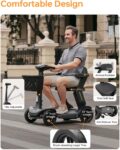 Paiseec S3 Pro Foldable 4-Wheel Mobility Scooter for Seniors, 40 Mile Range, 250W, All-Terrain