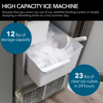 Whynter MIM14231SS 14in 23 lbs Undercounter Automatic Stainless Steel Marine Ice Maker