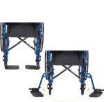Drive Medical Blue Streak Wheelchair with Flip Back Desk Arms